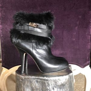 Coach Leather Booties with Fur!